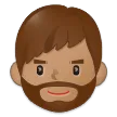 man: medium skin tone, beard لمنصة Samsung