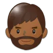 person: medium-dark skin tone, beard per la piattaforma Samsung