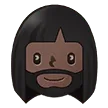 woman: dark skin tone, beard для платформы Samsung