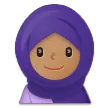 woman with headscarf: medium skin tone สำหรับแพลตฟอร์ม Samsung