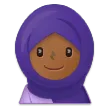 woman with headscarf: medium-dark skin tone สำหรับแพลตฟอร์ม Samsung