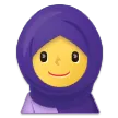 Samsung প্ল্যাটফর্মে জন্য woman with headscarf