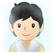 Samsung 플랫폼을 위한 person in steamy room: light skin tone