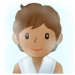 person in steamy room: medium skin tone สำหรับแพลตฟอร์ม Samsung