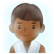 man in steamy room: medium-dark skin tone til Samsung platform
