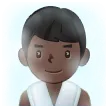 man in steamy room: dark skin tone til Samsung platform