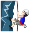 Samsung platformu için man climbing: light skin tone
