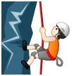person climbing: light skin tone pentru platforma Samsung