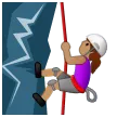 woman climbing: medium skin tone für Samsung Plattform