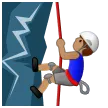 Samsungプラットフォームのman climbing: medium skin tone