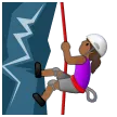 woman climbing: medium-dark skin tone para a plataforma Samsung