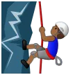 man climbing: medium-dark skin tone für Samsung Plattform