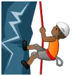 person climbing: medium-dark skin tone untuk platform Samsung