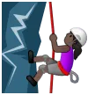Samsungプラットフォームのwoman climbing: dark skin tone