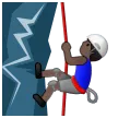 Samsung dla platformy man climbing: dark skin tone
