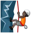 person climbing: dark skin tone per la piattaforma Samsung