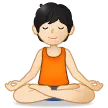 person in lotus position: light skin tone สำหรับแพลตฟอร์ม Samsung