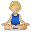 man in lotus position: medium-light skin tone für Samsung Plattform