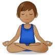 man in lotus position: medium skin tone لمنصة Samsung