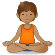 Samsung dla platformy person in lotus position: medium skin tone