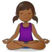 Samsungプラットフォームのwoman in lotus position: medium-dark skin tone