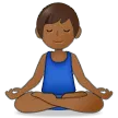 man in lotus position: medium-dark skin tone for Samsung platform
