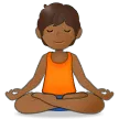 person in lotus position: medium-dark skin tone สำหรับแพลตฟอร์ม Samsung