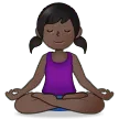 woman in lotus position: dark skin tone لمنصة Samsung