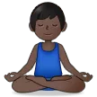 man in lotus position: dark skin tone สำหรับแพลตฟอร์ม Samsung