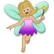 Samsung 平台中的 woman fairy: medium-light skin tone