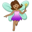 woman fairy: medium skin tone untuk platform Samsung