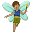 Samsung 平台中的 man fairy: medium skin tone