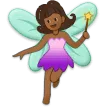 Samsung 平台中的 woman fairy: medium-dark skin tone