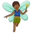 Samsung 平台中的 man fairy: medium-dark skin tone