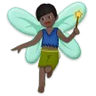 Samsung 平台中的 man fairy: dark skin tone