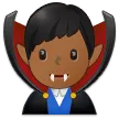 man vampire: medium-dark skin tone pentru platforma Samsung