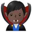 man vampire: dark skin tone alustalla Samsung
