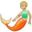 merperson: medium-light skin tone untuk platform Samsung