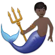 Samsung platformu için merman: dark skin tone