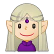 woman elf: light skin tone untuk platform Samsung