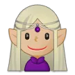 woman elf: medium-light skin tone untuk platform Samsung