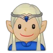 man elf: medium-light skin tone untuk platform Samsung