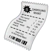 receipt alustalla Samsung