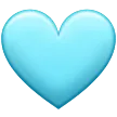 Samsung प्लेटफ़ॉर्म के लिए light blue heart