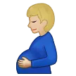 pregnant man: medium-light skin tone สำหรับแพลตฟอร์ม Samsung
