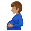 pregnant man: medium skin tone สำหรับแพลตฟอร์ม Samsung