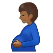 pregnant man: medium-dark skin tone untuk platform Samsung