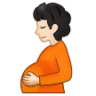 pregnant person: light skin tone untuk platform Samsung