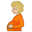pregnant person: medium-light skin tone untuk platform Samsung