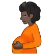 Samsung 플랫폼을 위한 pregnant person: dark skin tone
